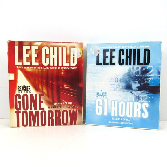 Lee Child Random House Audio 2 Books Gone Tomorrow & 61 Hours - Picture 1 of 6